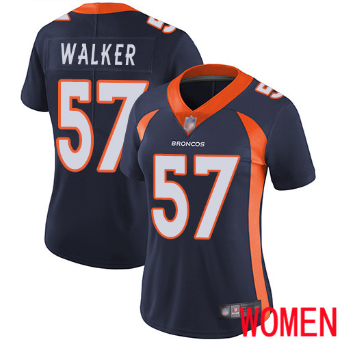 Women Denver Broncos #57 Demarcus Walker Navy Blue Alternate Vapor Untouchable Limited Player Football NFL Jersey
